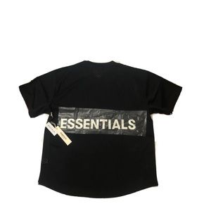 Fear of God Essentials Mesh Jersey Men's M Black Oversized‎ NEW